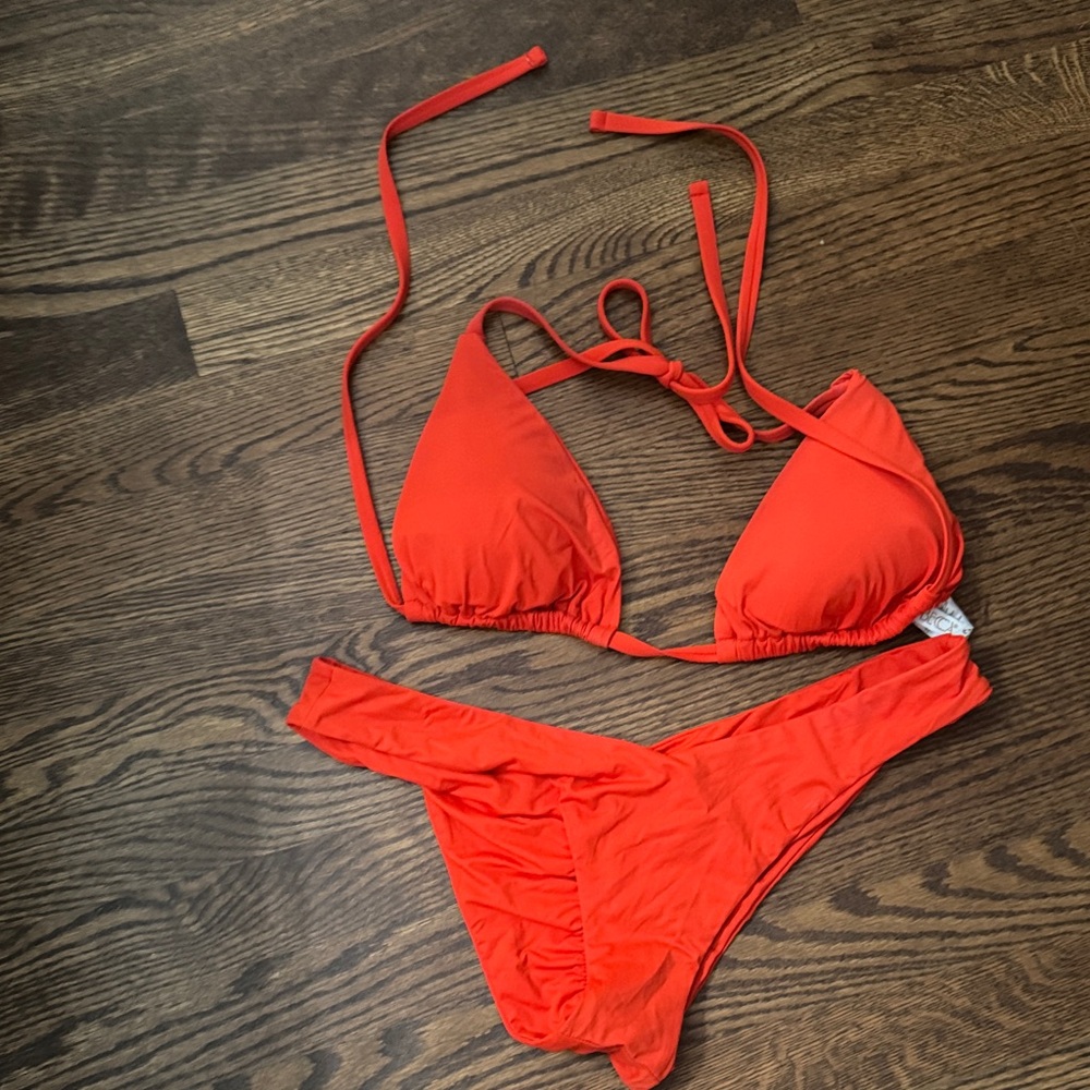 Vibrant Orange Becca Bikini Set